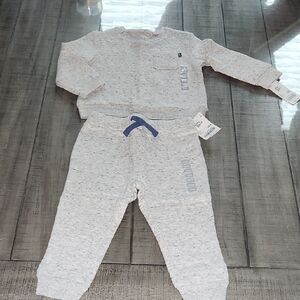 NWT Baby B'gosh Gray Long Sleeve Top and Pants Set